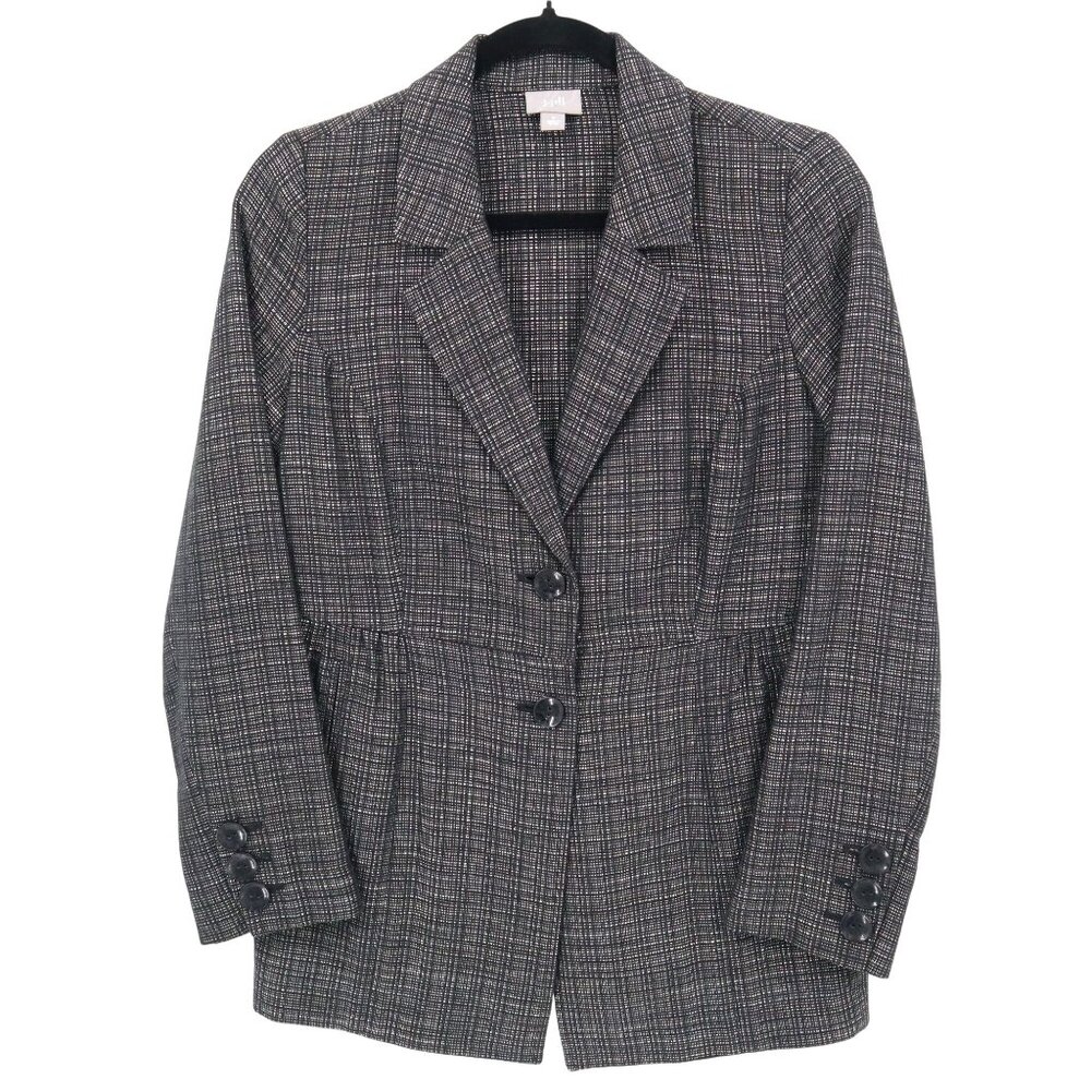 J. Jill Tweed Blazer Womens 8 Gray Formal Classic Professional Business‎ Office
